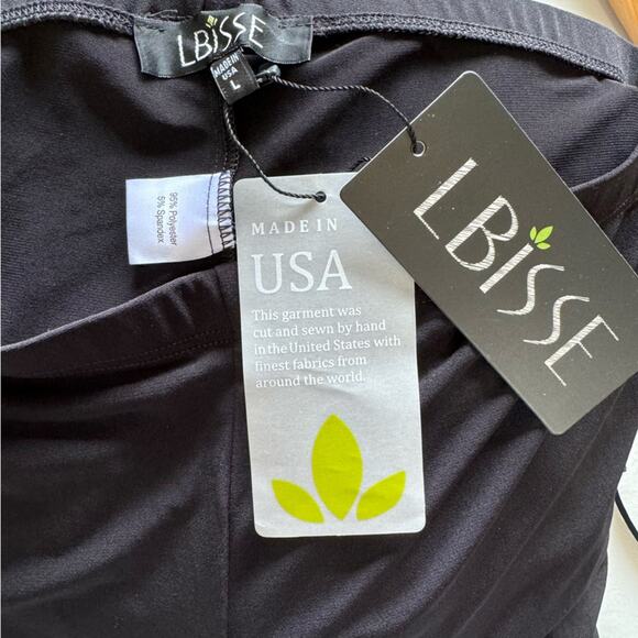 Lblisse Stretch Black Flare Pants Size Large Business Casual Dressy Classic - Picture 2 of 7